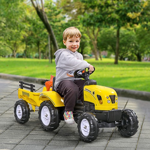 Kids ride tractor pedal - kids, go